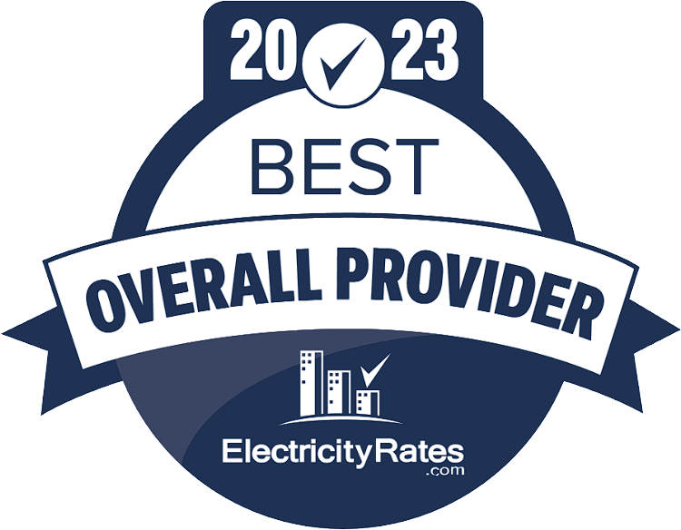 2023 Best Overall Provider by ElectricityRates.com