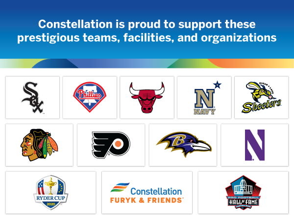 Constellation is proud to support these prestigious teams, facilities, and organizations.