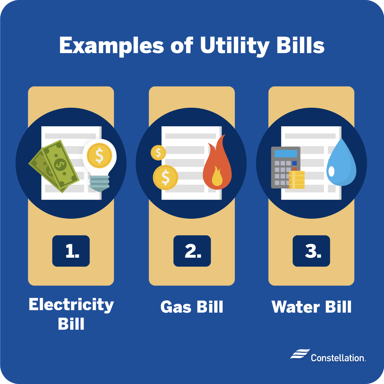 Examples of utility bills