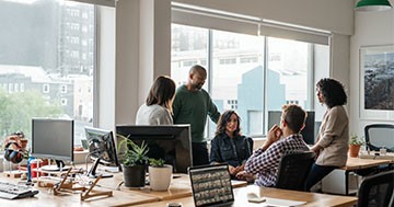 small business team meeting