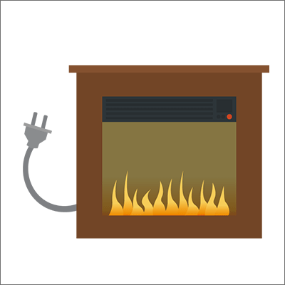 electric fireplace free vector art