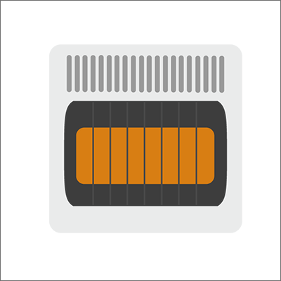 Unvented Heater Stock Vector