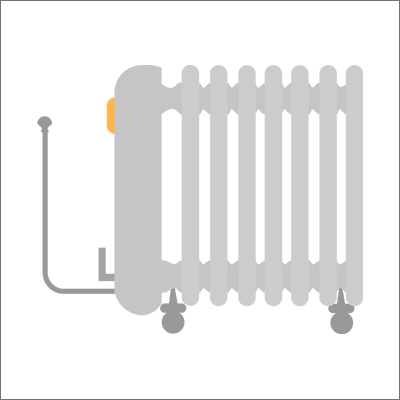 space heater stock illustration