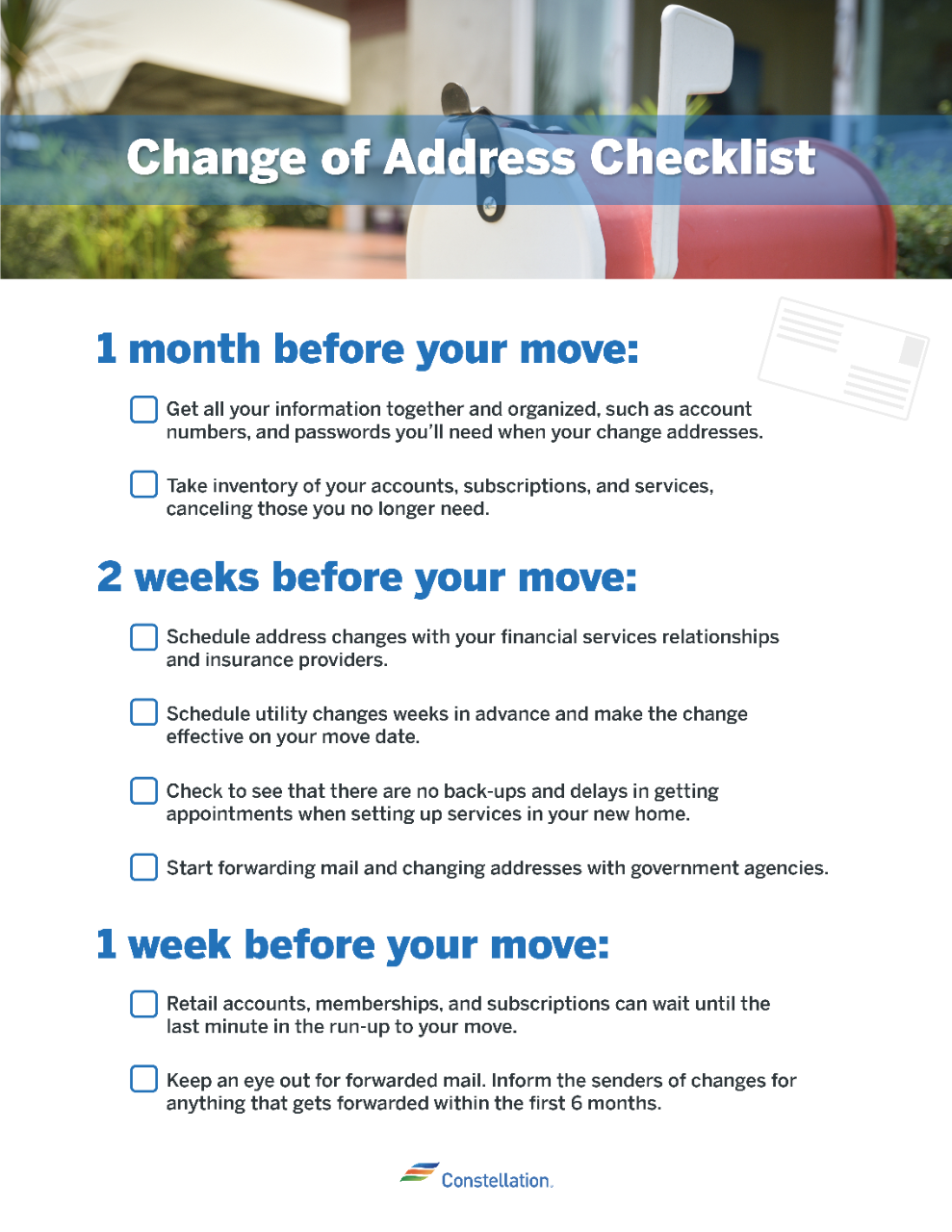 change of address checklist change of address checklist