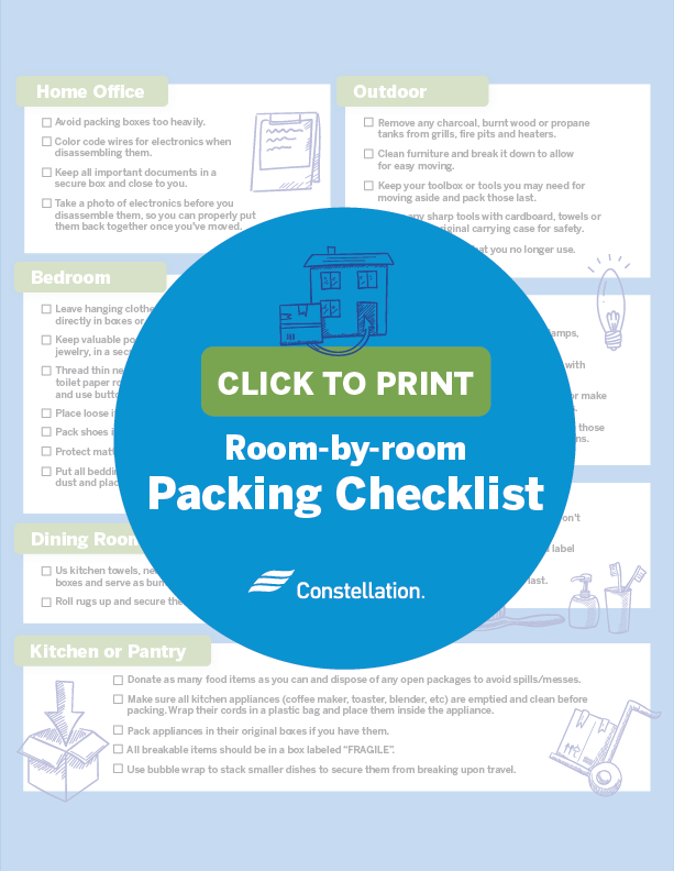 room-by-room packing checklist