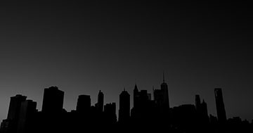 city skyline in a blackout