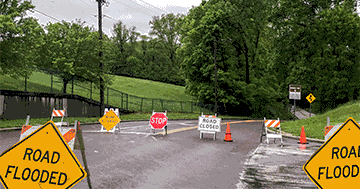 flooded road