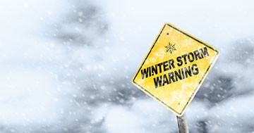 winter storm warning sign