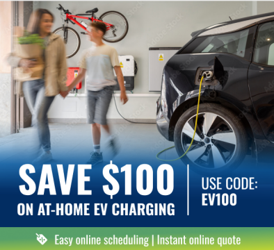 Save an extra $100 on home EV charger installation