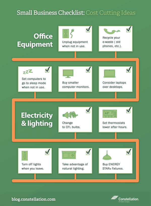 Small business checklist: cost cutting ideas