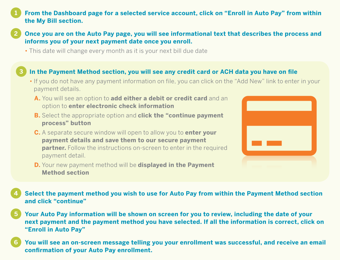 Setting up Auto Pay in My Constellation for Texas customers Setting up Auto Pay in My Constellation for Texas customers