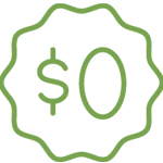 $0 charge icon