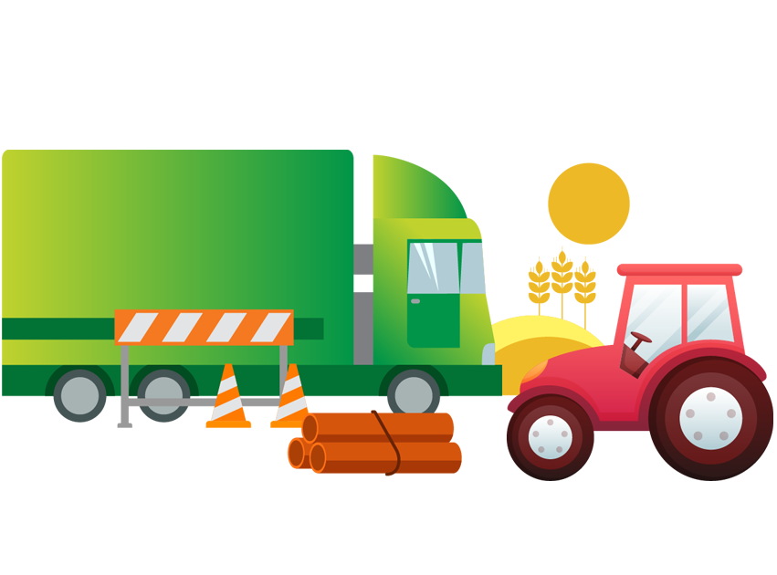Agriculture, Construction & Transportation