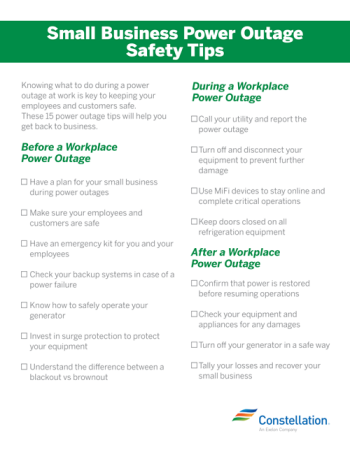 15 Power Outage Tips for Small Businesses Constellation